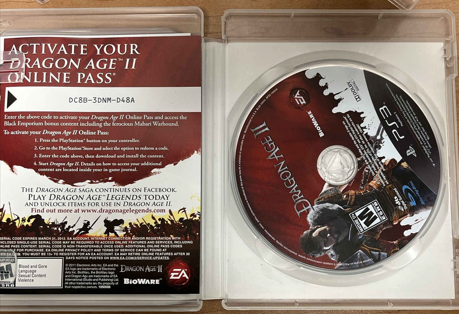 Jogo PS3 Dragon Age II Lacrado - Black Games