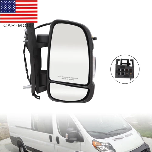 Mirror Passenger Side For 2014-2021 Ram ProMaster 1500 2500 3500 Manual Folding