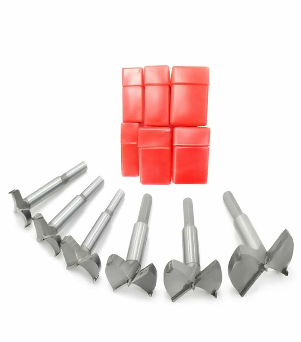 Mengshen Forstner Set di Punte da Trapano 30-60mm 6PCS, Cerniera per Foratura Pi