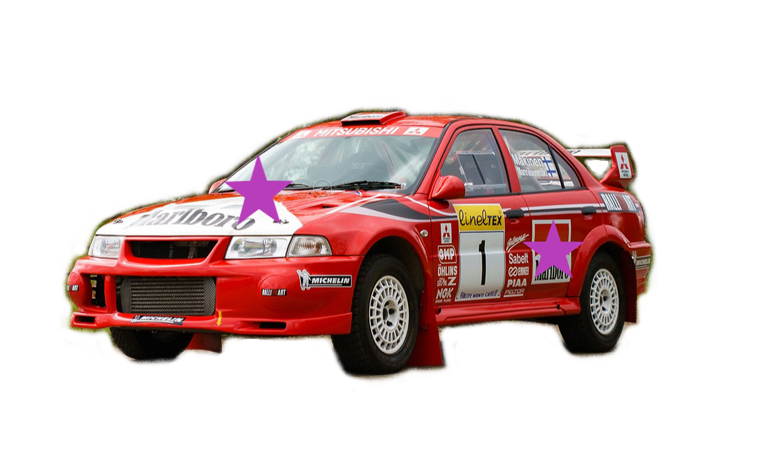 1:10 RC Clear Body Shell - Mitsubishi Lancer EVO 6 WRC +  #1 sticker sheet