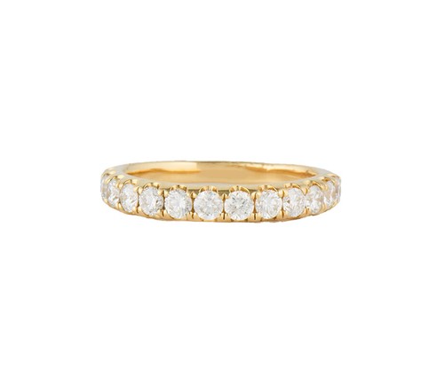 0.90ctw Diamond Shared Prong Wedding Band Ring in 18K