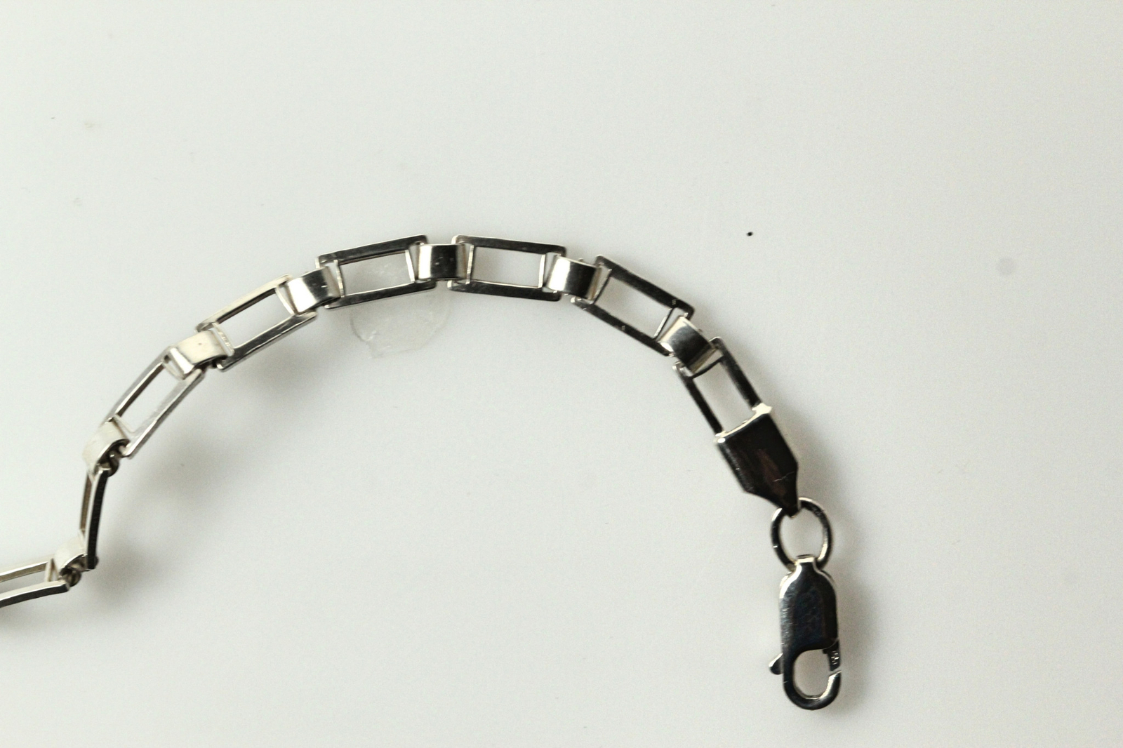 925 Sterling Silver 7.75" Rectangular Link Bracel… - image 8