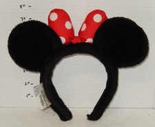 Disney Minnie Mouse Ears Head band black Red bow
