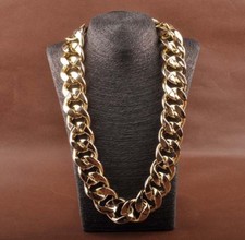SHINY LINK ID Celebrity Style ALUMINIU CHUNKY CHOKER Curb Fashion Chain Necklace
