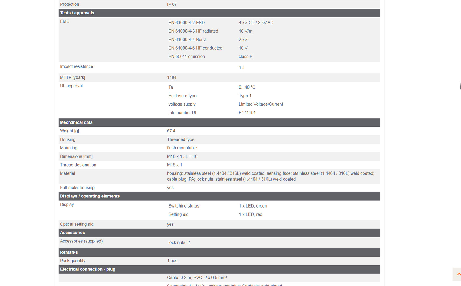 IFM-IGR206 Inductive Full-metal Sensor 10...36 DC PNP/NPN New fast delivery
