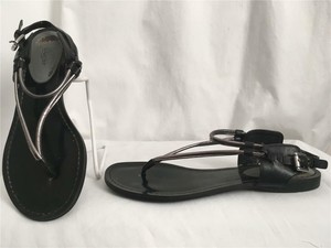 coach black thong sandals