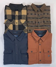 Men's Roark Nordsman Classic Fit Medium Weight Long Sleeve Flannel Shirt NEW