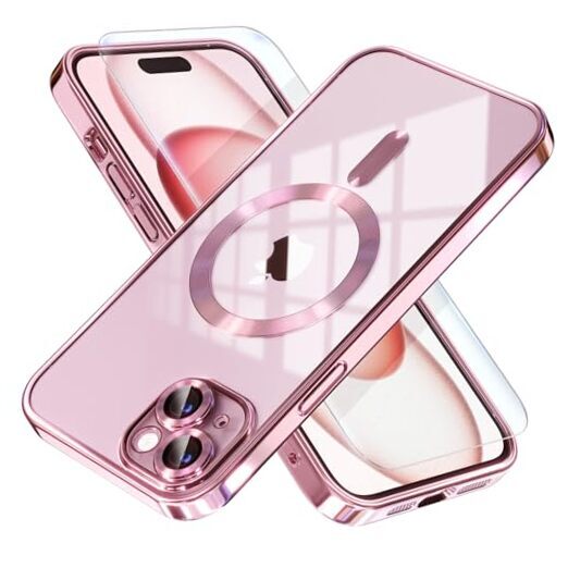 Magnetic for iPhone 15 Case Compatible with MagSafe [Never For iPhone 15 Pink-image