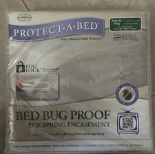 Protect-A-Bed Box Spring Encasement Twin XL Bed Bug Proof Bug Lock New