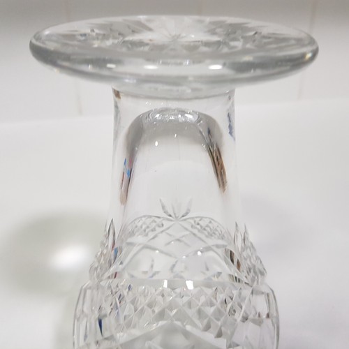 Thomas Webb Art Deco Crystal Cut Glass 15cm Vase Footed England 1920s etching - Picture 12 of 20