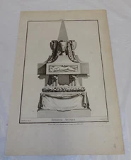 1768 Antique Print///ANCIENT TOMB//a