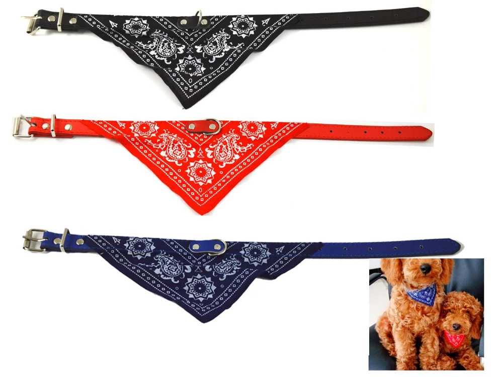 48 Piece Pet Collar with Bandana For Small to Medium Dogs 15" Assorted Colors