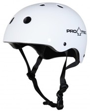 PRO-TEC Classic Cert Helmet. SMALL Skateboard, Bike, BMX Roller Derby. Gl White