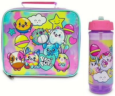Pikmi Pops Kinder Schul Kinder Isolierte Wischfeste Lunch Tasche Flasche Set