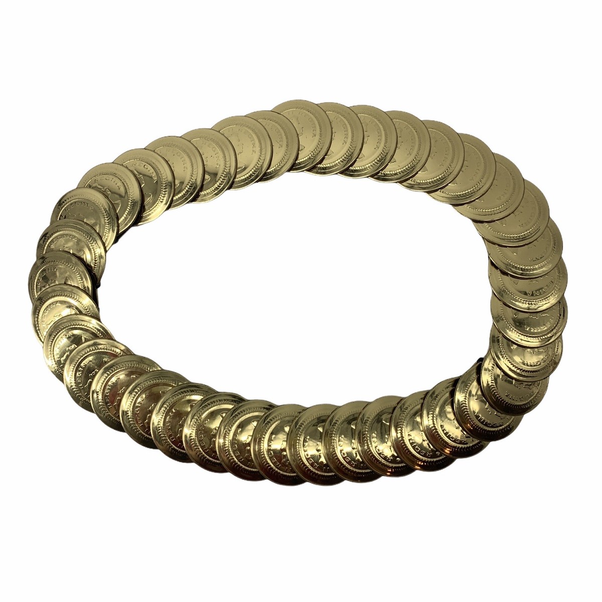 Vintage Queen Elizabeth II Regina Coin Gold Tone Stretchy  display picture 1