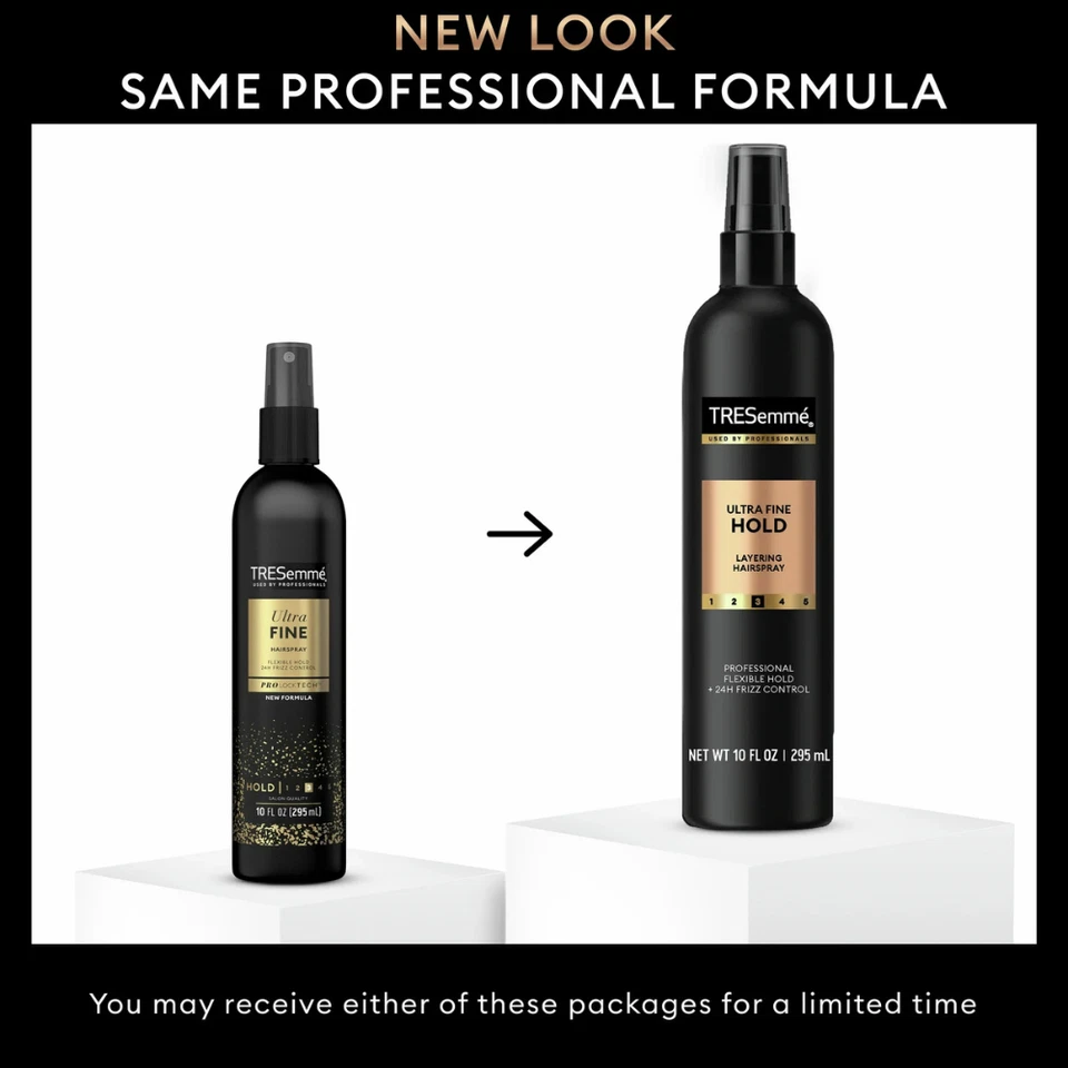 Spray para el cabello Tresemme no aerodinámico ultra fino para control del frizz 24 horas, paquete de 2 10 oz Foto 2 de 4