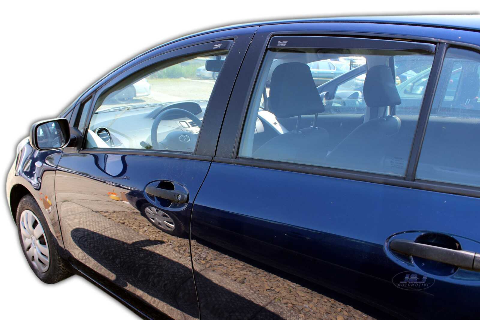 Wind deflectors fits TOYOTA YARIS 5 door 20052011 4pc set TINTED HEKO