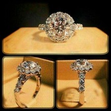 1.80Ct White Round CZ Engagement Wedding Ring In Solid 925 Sterling Silver