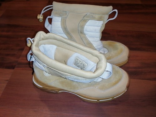 Timberland 33733M Youth Kids Waterproof Thermolite Boots Shoes Wheat Size 1.5 - Picture 2 of 7