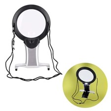 Magnifying Glasses with Light, Hands-Free Neck Magnifier for Silver and Black