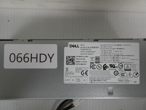 Dell 7060 7070 7080 7090 3080 5080 3990 6Pin 360W Power Supply D360EPM-00 066HDY - Bild 2 von 2