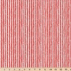 Bundle Up Red Wonly Stripe Fabric  817-08 Wht/Red Half Yard Continuous Cuts