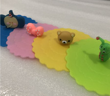 Silicone Cup Lid Glass Drink Cover Anti Dust Coffee Mugs Suction Seal Leakproof