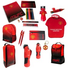 Manchester United FC Back To School Backpack Bag Stationery Official Licensed