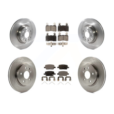 Front and Rear Rotors & Ceramic Brake Pads Kit for 2016-2018 Cadillac CT6 345mm