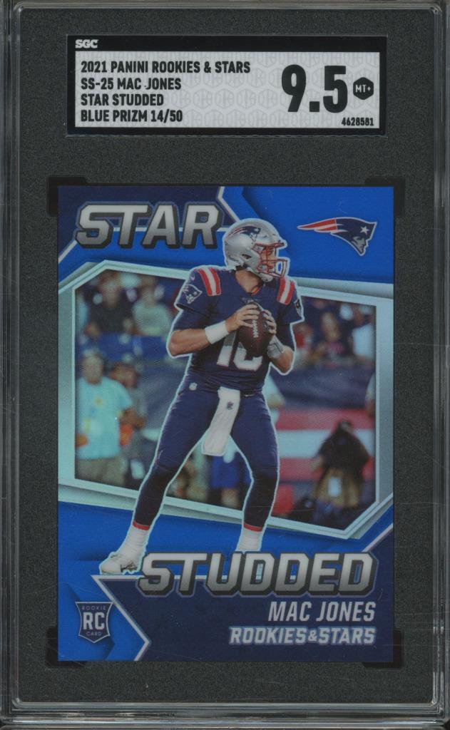 Mac Jones Panini Rookies & Stars Star Studded #SS25 Blue