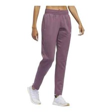 Adidas Women  s Relaxed Fit Tapered Legs Fleece Pant Purple Size 2XL 230 