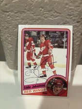 Eddie Johnstone 1984-85 Topps #43 Detroit Red Wings Signed Auto Autographed Card