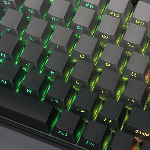 XVX PBT Gradient Gray Keycaps - Side Printed, Double Shot Shine Through, Minimal - Picture 3 of 12