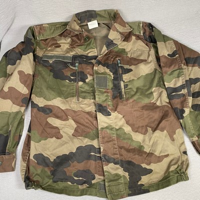 Vintage French Army F2 Combat Jacket Fatigue CCE Camo Woodland 