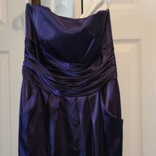 DAVIDS BRIDAL: SIZE 6 DRESS W/POCKET PURPLE