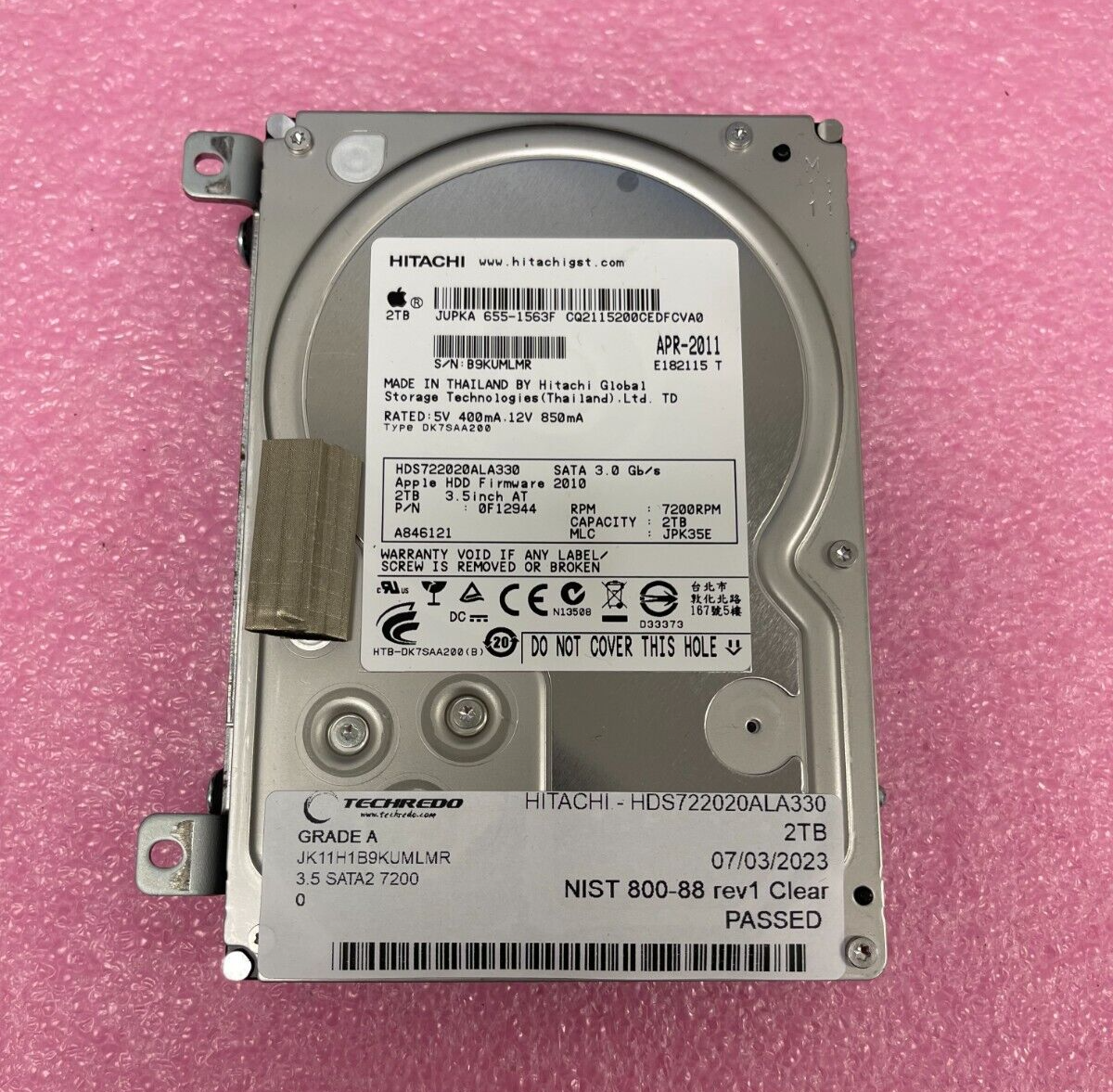 Apple OEM iMac Replacement Hard Drive 2TB 2.0TB 655-1563F JUPKA w