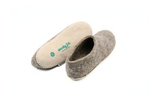 Zapato de lana marrón mármol | Zapatos de fieltro para interiores | Zapato de fieltro hecho a mano para adultos | Unisexo
