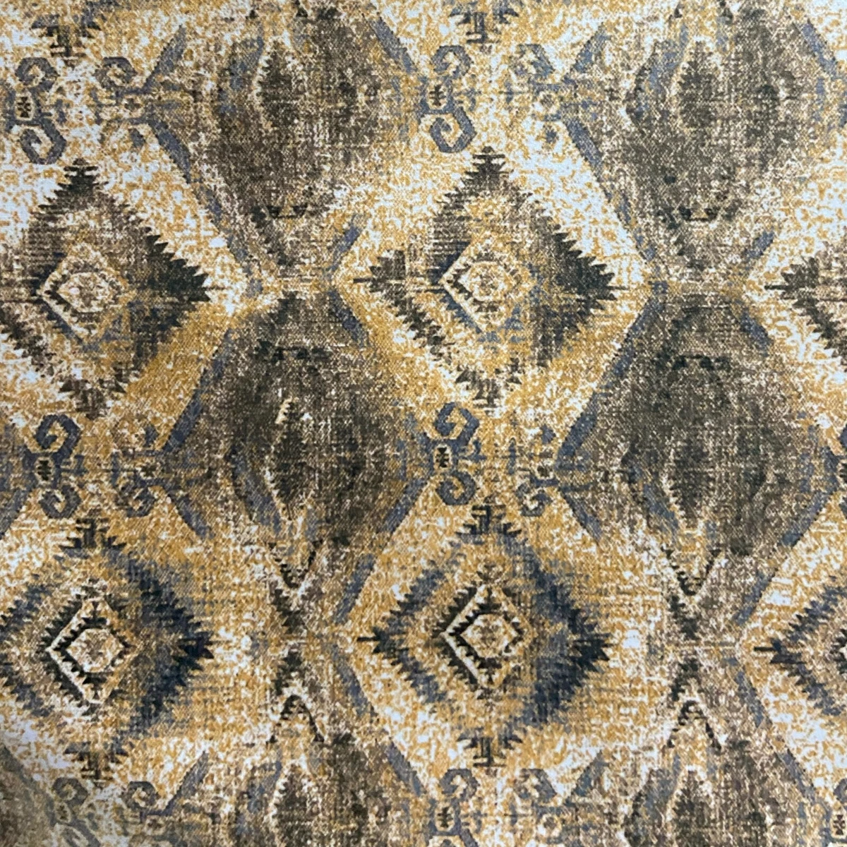 Aztec Design Velvet Fabric for Upholstery Chair Drape Craft Fabric By Yard Gold