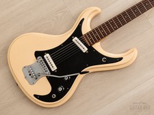 1960s Guyatone Lg-150t Vintage Electric Guitar White W/ German Carve &amp; Case