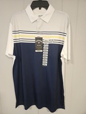 Men's Callaway Opti-Dri Performance Golf Polo Shirt Size Small White Navy