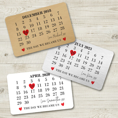 Personalisierter Tag We Became Us Metall Karten Geldbörse Einsatz - Liebe süßes Geschenk romantisch