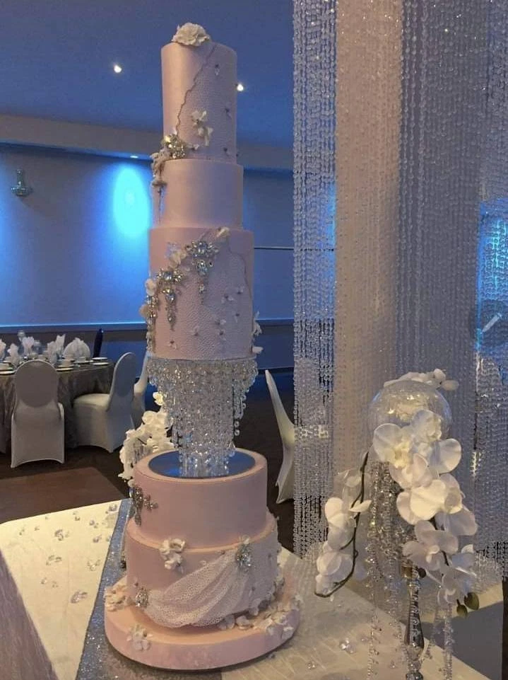 Crystal chandelier cake stand cheap