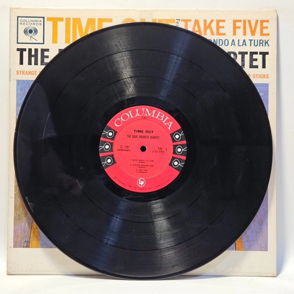 Dave Brubeck Quartet - Time Out - 1961 Mono RE 6 Eye - VG+ - Ultrasonic Clean - Image 3 of 4