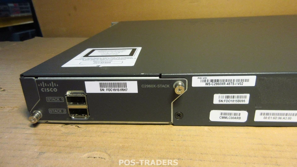 Cisco WS-C2960XR-48TS-I V02 48x Gigabit  4 SFP Port Switch INCL 1X 2960X-STACK - Image 4 of 4