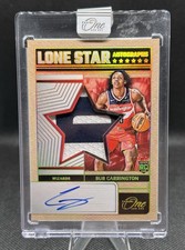 2024-25 Panini One and One Bub Carrington Lone Star Auto RC Patch /25 Wizards