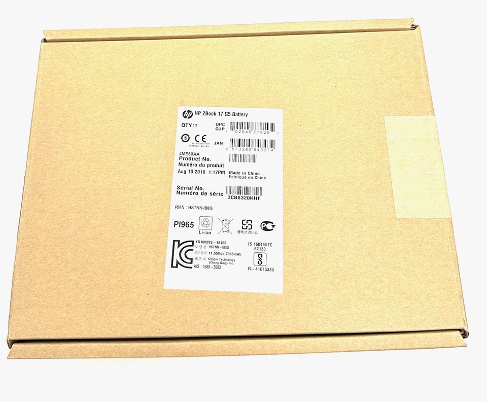 New Genuine HP ZBook 17 G5 G6 11.55V 95.9Wh Battery L07044-855 - Image 2 of 2