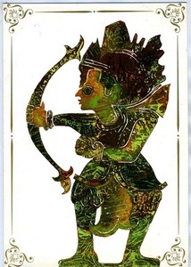QANTAS Menu and Autograph Indonesian Puppet Cover 1996 Australian Airline