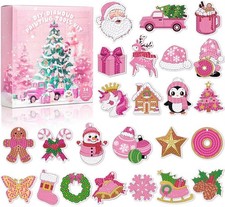 Diamond Painting Advent Calendar Pink Christmas 24 Days Count Down Calendar D...