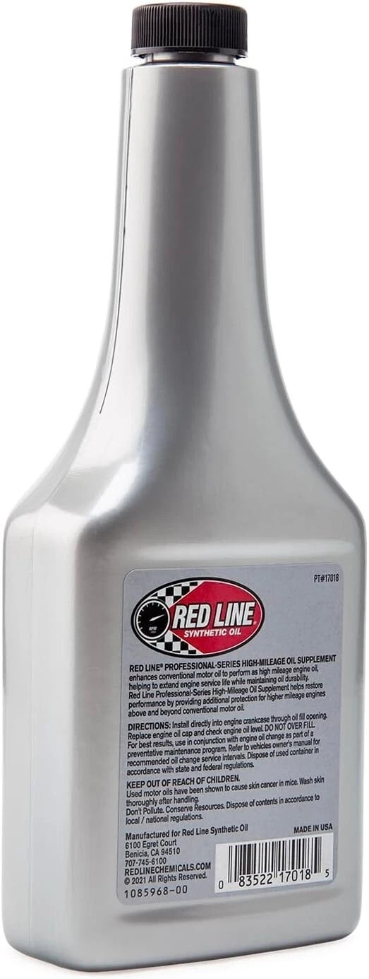Red Line 17018 Full Synthetic High Mileage Oil Supplement 11oz.