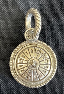 Brighton Viva Las Vegas Nevada Charm Pendant Roulette Wheel Silver Tone 1 